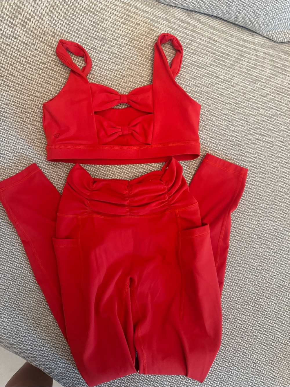 Blogilates Red Bow Back Set
